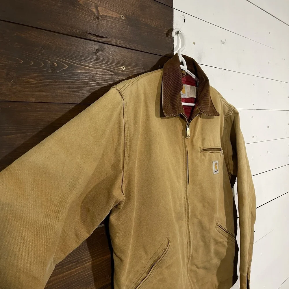 Vtg Carhartt 6BLJ Detroit Workwear Jacket Brown Size 44 Duck Canvas USA